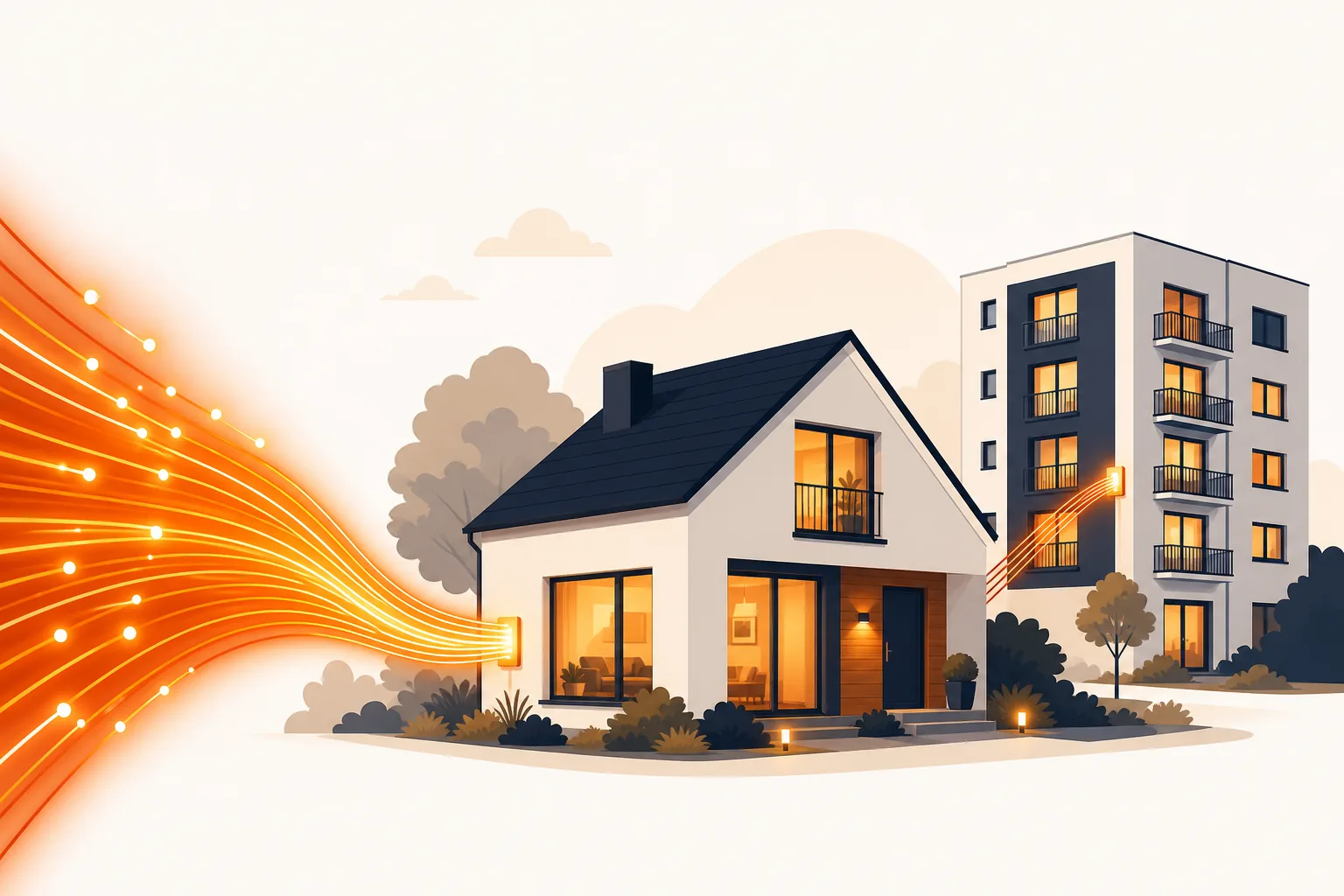 Światłowód FTTH doprowadzony do domu w Gdyni